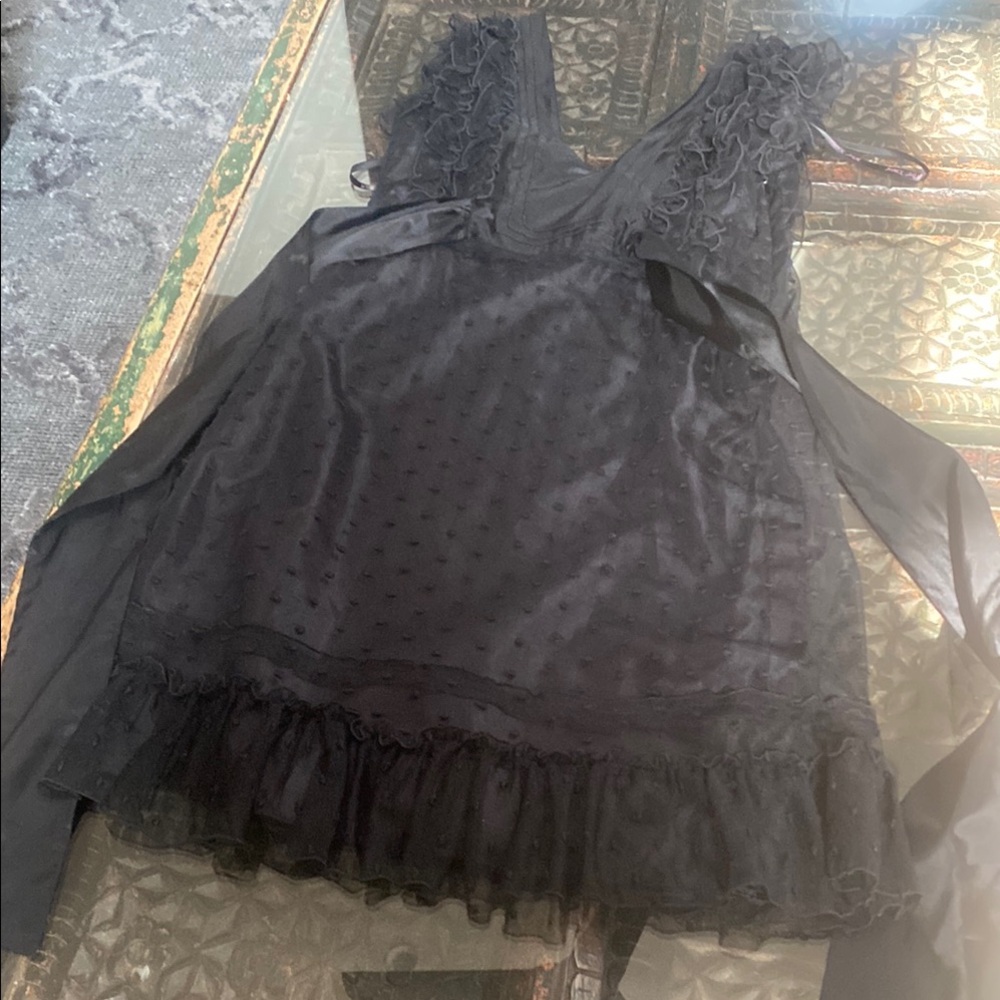 Betsey Johnson Black Ruffled Dress